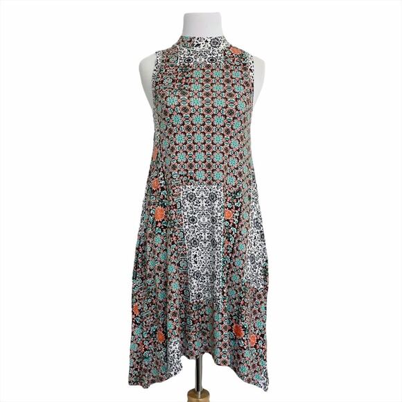 ANTHROPOLOGIE MAEVE Lilt Swing Dress Floral Patchwork Print Size XS - Picture 2 of 11